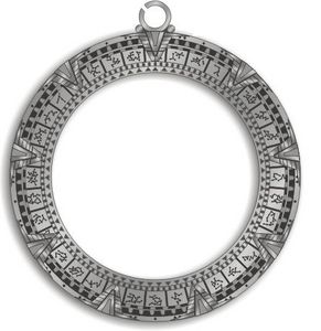 Stargate Antique Silver Keyring