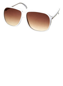 WHITE PLASTIC SUNGLASSES