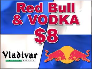 Red Bull + vodka