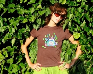 maryjane t-shirt "i love tv" brown (!)