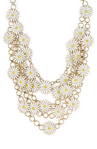 kate spade daisy bib necklace