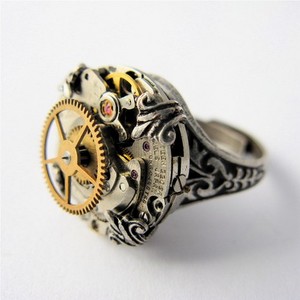 кольцо Steampunk Victorian Dimensional Gearworks Ring