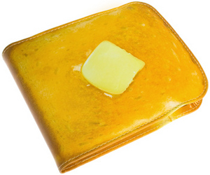 buttered toast wallet