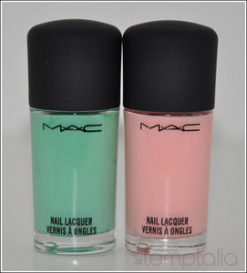 MAC Nail Lacquer Peppermint Patti & Seasonal Peach