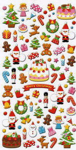 Merry Christmas Puffy Sticker Sheet