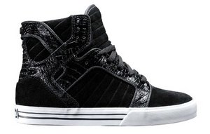 Supra Muska Sky Top Skate Shoes - black croc