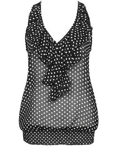 Jackie Chiffon Dot Top