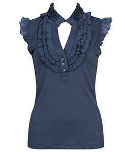 Ruffle Trim Top