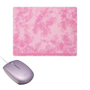 Мышь и коврик для VAIO серии CR, в розовом цвете