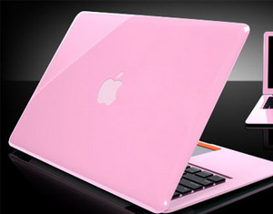 Розовый ноутбук