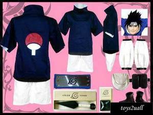 NARUTO SASUKE UCHIHA COSPLAY COSTUME - CHILD OK