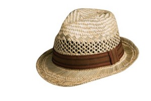 соломенная шляпка-"федора"