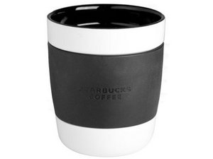 White Ceramic Mug with Sleeve by Starbucks