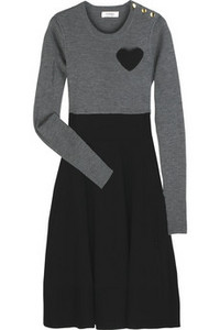 Sonia by Sonia Rykiel  Heart-embellished sweater dress