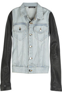 Alexander Wang  Denim and leather jacket