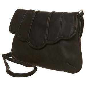 Leather Piped Cross Body Bag