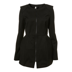 Jersey Zip Front Coat