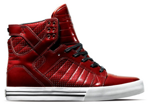 Burgundy Patent Leather Skytop, by Supra NS