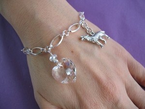 QUALITY Bella Bracelet - Rare Crystal Heart - Sterling - 8 inches