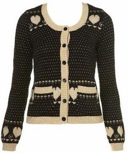 Heart Boxy Cardigan Kate Moss for TopShop