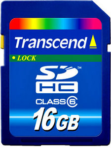 Карта Secure Digital_16Gb Transcend SDHC Class VI