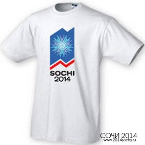 футболку с олимпийской символикой