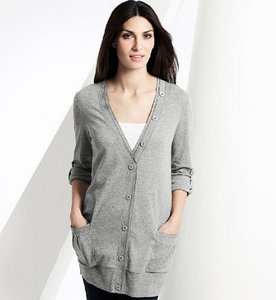 3/4 Sleeve Boyfriend Cardigan. M&S