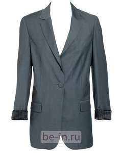 Серый удлиненный пиджак