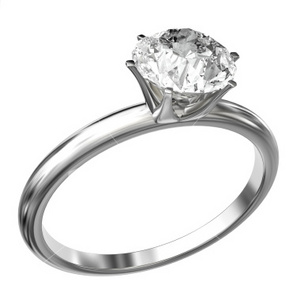 кольцо с большим бриллиантом
