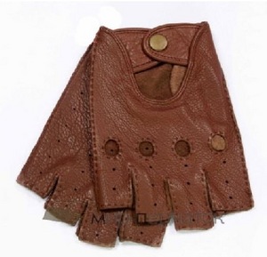 кожаные митенки