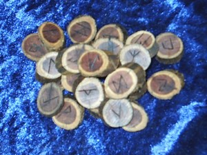 Elder Futhark Runes on Cedar