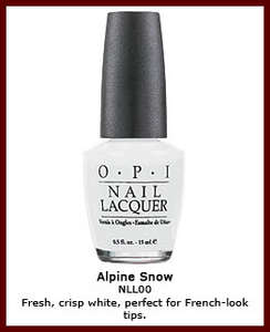 Белый лак для ногтей OPI "Alpine Snow"