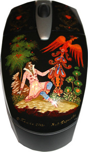 Компьютерная мышь Cordless NX-60 Ручная роспись сусальным золотом по мотивам русских народных сказок.
