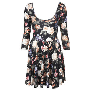 Vine Floral Skater Dress