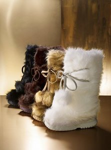 Faux fur pom-pom boot Colin Stuart