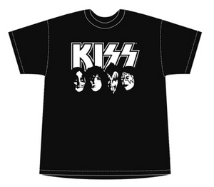 Kiss Faces T-shirt Black
