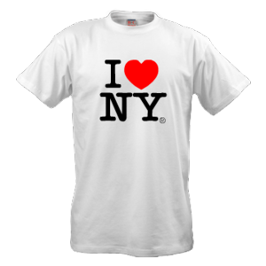 Футболку с надписью "I love NY"