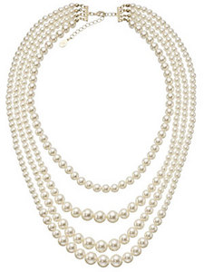 Layered Faux Pearl Necklace
