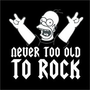 Футболка «Never too old to rock»