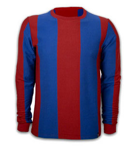 Barcelona 1976 Football Jersey Long Sleeve Home