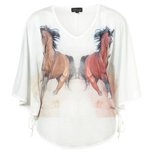 Horse Tie Side Cape Tee