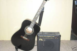 Fender Electric/Acoustic Guitar with Amp