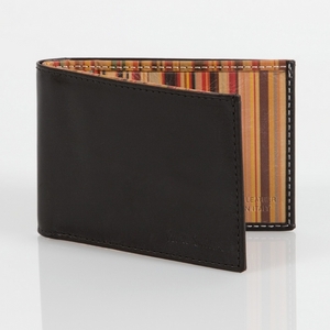 Vintage Stripe Printed Slim Billfold Wallet