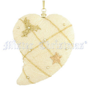 Сердечко, цвет: кремовый, 25 см