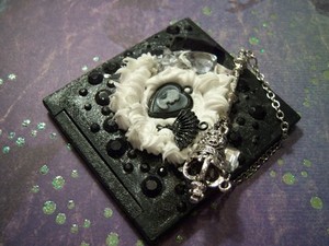 Gothic Lolita Black Brilliance Deco Mirror