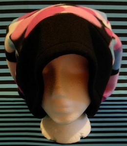 Pink, Red , Blue, White and Black bubblegum space dots floppy style hat