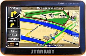 Навигатор GPS Starway 50A с bluetooth и картой памяти 4 Гб