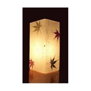 Japan Tischlampe Momiji Glas Tischleuchte mit Japanpapier Washi