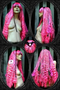 cuStOm drEaD wiG dreads pink