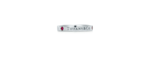 Tiffany & Co. band ring in platinum with rubies or saphires